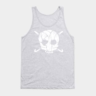 Funny Chrochet - Wool Skull with Crochet hooks Tank Top